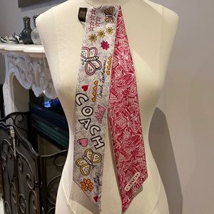 Coach butterfly scarf for purse or neck